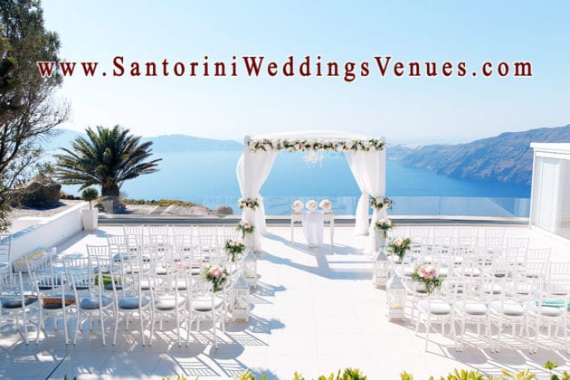 Le Ciel Santorini Wedding Venue decoration