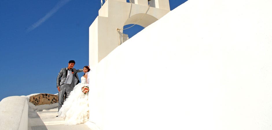 Santorini Weddings intimate moment