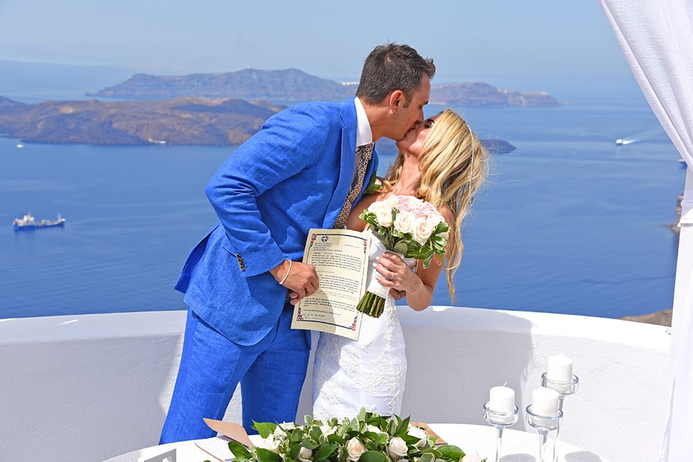 Santorini Wedding Saint Irene Wedding Venue certificate